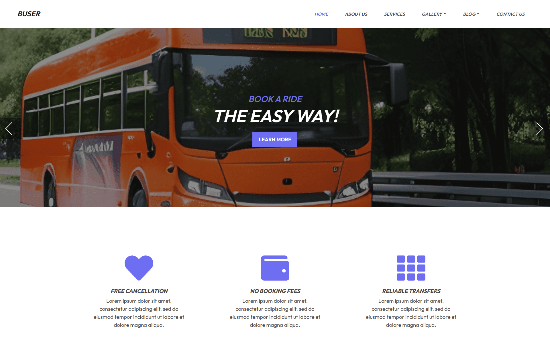 Buser HTML Template