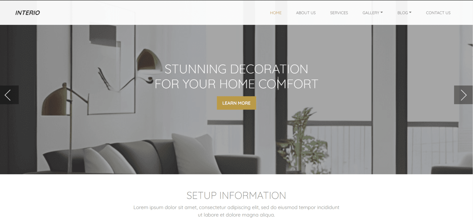 Interior HTML Template